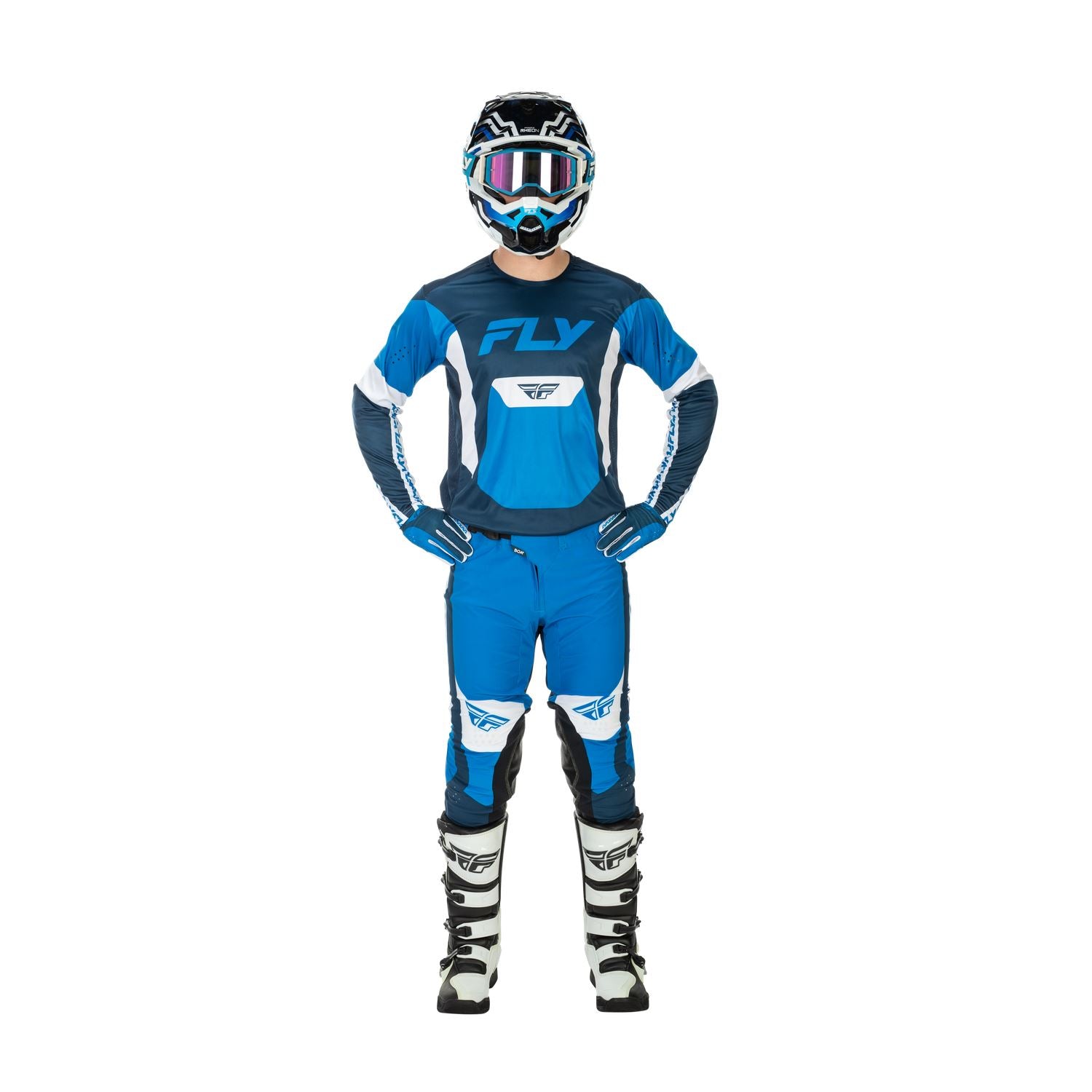 Fly Racing 2026 Motocross Combo Kit Lite Blue White